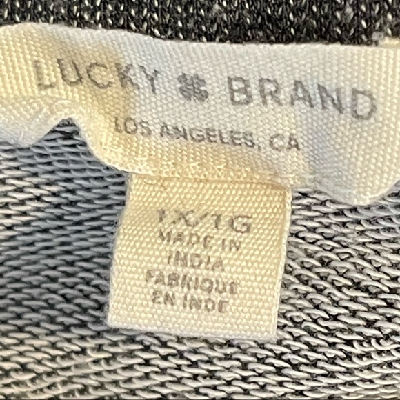 Lucky Brand 1X Cowl Neck Lightweight Gray Sweatshirt - Picture 8 of 9